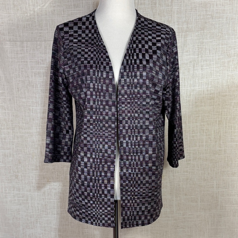 Easywear by Chico’s sparkly checkerboard open cardigan - you need more sparkle!